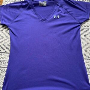 Under Armour Purple Fitted V-Neck T-Shirt